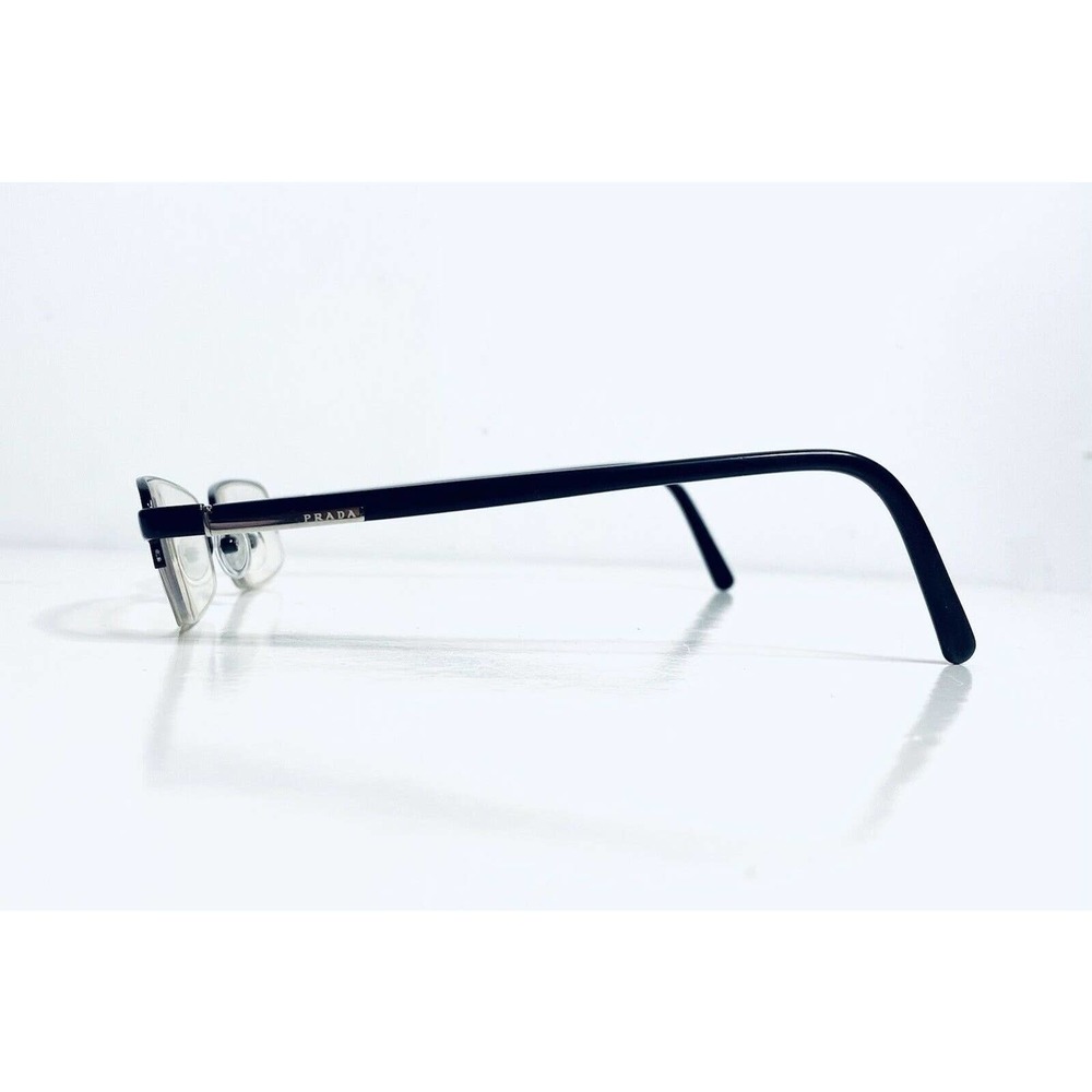 Prada Black Metal Rectangular Glasses - image 3